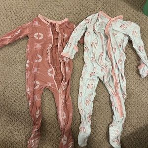 Kickee Pants zip Up footies